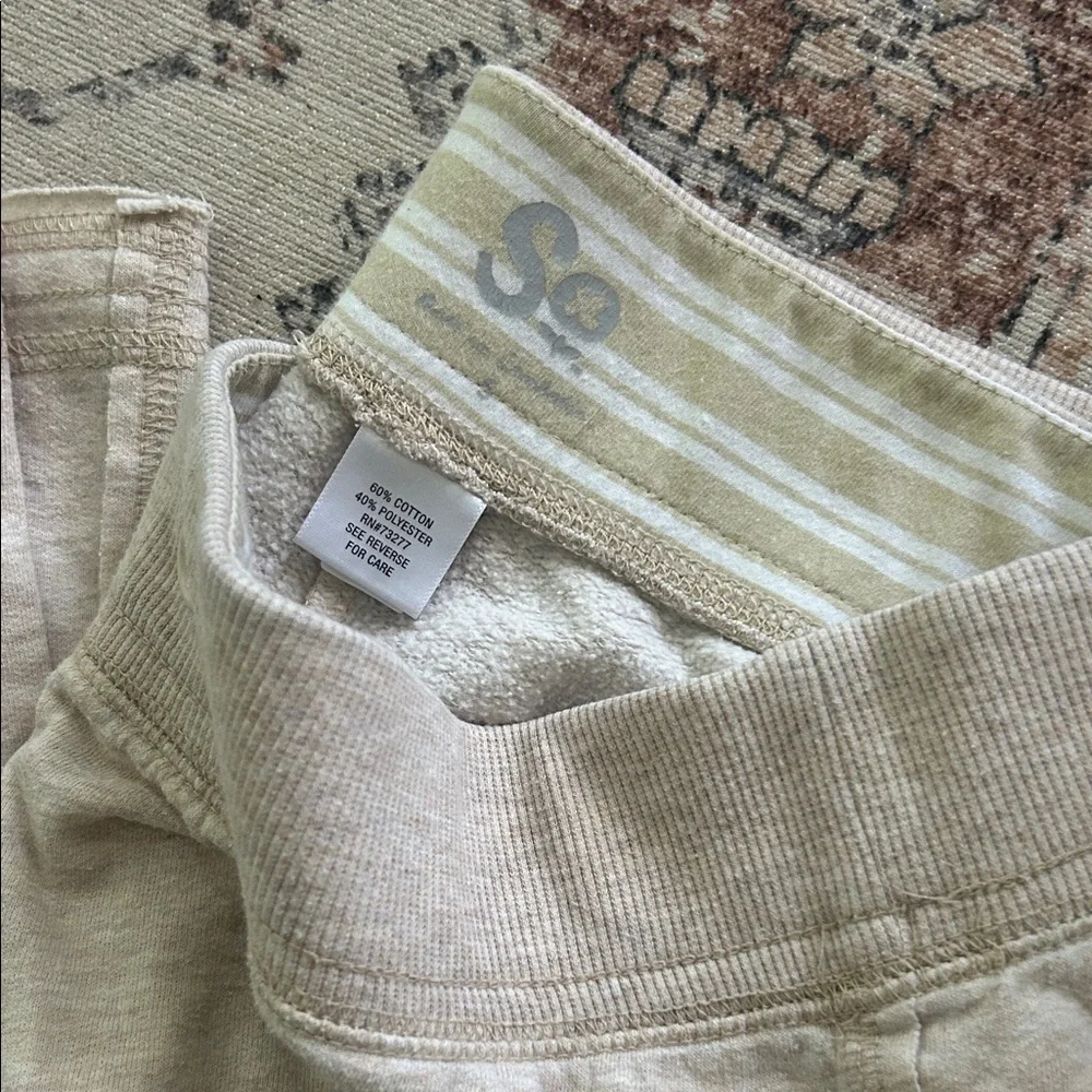 Neutral Cream Lounge Bottoms - Picture 2 of 2